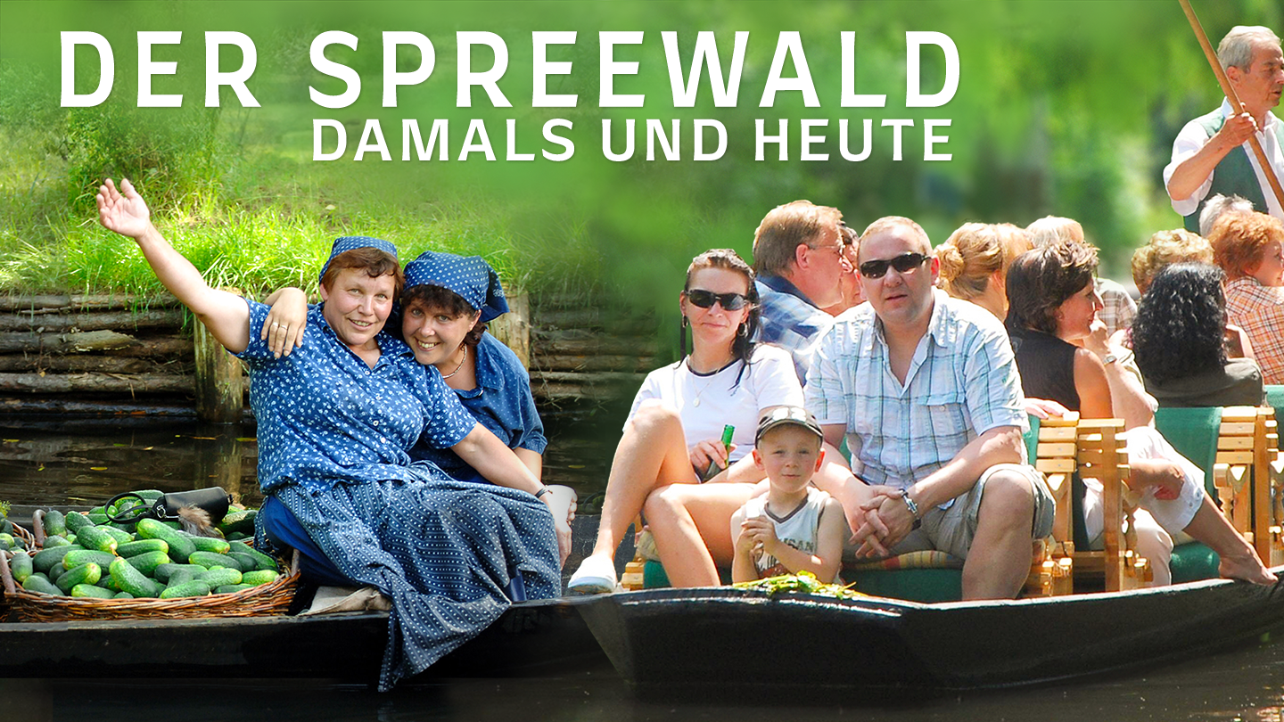 Kollage: Frauen aus dem Spreewald mit Kopftuch (70er Jahre) und ein Kahn mit Spreewaldtoursiten Bild: rbb / picture-alliance/ ZB / Patrick Pleul / IMAGO / imagebroker